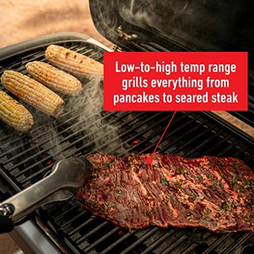 Weber Traveler Portable Gas Grill – Blue Edition | Compact Foldable Outdoor BBQ with Large Cooking Surface, One-Hand Setup, Travel-Ready Design, Ideal for Camping, Tailgating, and Road Trips