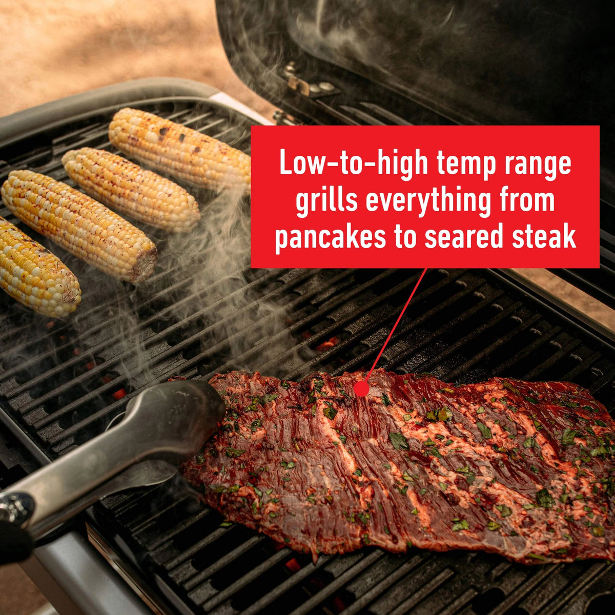 Weber Traveler Portable Gas Grill – Stealth Edition | Foldable Compact BBQ Grill with Large Cooking Area, One-Hand Setup, Heavy-Duty Wheels | Ideal for Camping, Road Trips, Tailgating, Outdoor Cooking