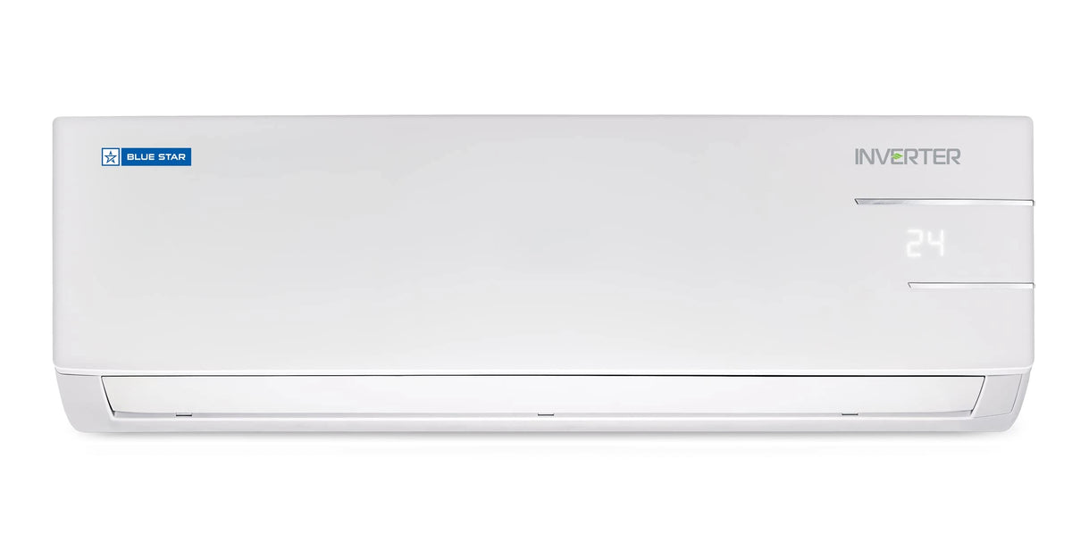 Blue Star 2 Ton 3 Star, Inverter Split AC (Copper, Convertible 5 in 1 Cooling, Auto Defrost, Dust Filters, Blue Fins, IC324YNU, White)