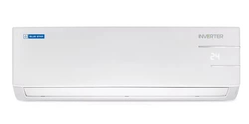Blue Star 2 Ton 3 Star, Inverter Split AC (Copper, Convertible 5 in 1 Cooling, Auto Defrost, Dust Filters, Blue Fins, IC324YNU, White)