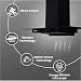 Hindware Smart Appliances | Mariana 90 cm Chimney | 1180 CMH | Thermal Auto Clean | Fillterless | Touch Control, Motion Sensor | 5 Yrs Warranty on Motor & 2 Yrs on Product | Wall Mounted (Black)