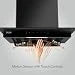 Glen Chimney Auto Clean Glass Filter less Kitchen Chimney With Motion Sensor, 1200 m3/h (CH6062SLBLAC60)
