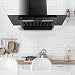 Glen Chimney Auto Clean Glass Filter less Kitchen Chimney With Motion Sensor, 1200 m3/h (CH6062SLBLAC90)