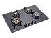 Hindware Adonia 4B 80 | Brass Burners | Auto Ignition | Flame Failure Device | Built In Glass Automatic Hob (4 Burners), Black