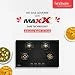 Hindware Adonia 4B 80 | Brass Burners | Auto Ignition | Flame Failure Device | Built In Glass Automatic Hob (4 Burners), Black