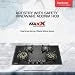 Hindware Adonia 4B 80 | Brass Burners | Auto Ignition | Flame Failure Device | Built In Glass Automatic Hob (4 Burners), Black