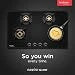 Hindware Adonia 4B 80 | Brass Burners | Auto Ignition | Flame Failure Device | Built In Glass Automatic Hob (4 Burners), Black
