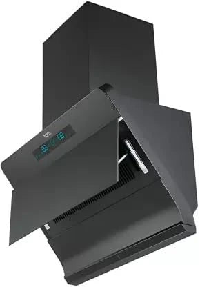Hindware FLORENCE 75 | Filterless | Turbo Mode | MaxX Suction 1550 m³/hr* | BLDC Motor | Auto Clean Wall Mounted Chimney (Black 1550 CMH)