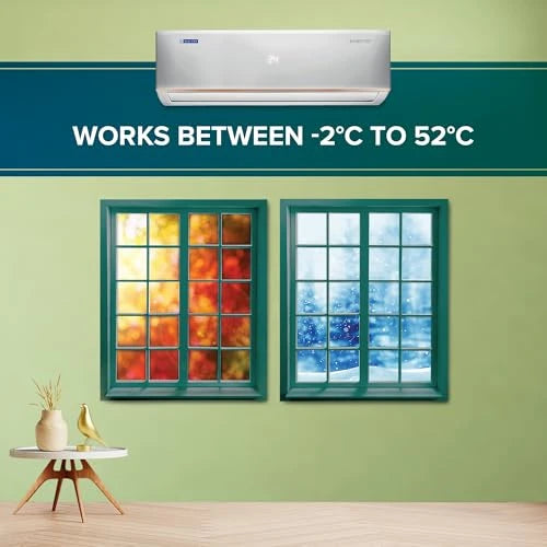 Blue Star 1.5 Ton 3 Star Hot and Cold, Inverter Split AC (Copper, Convertible 5 in 1 Cooling, Multi Sensors, Self Diagnosis, IC318DNUHC, White)