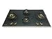 Hindware IVANA 4B 100 | Designer Fully Brass Burners | Flame Failure Device | Golden bidding on glass | 8 mm toughened glass with Matt Finish 4 burner (Black)