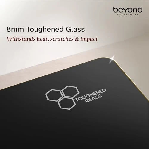 Beyond Appliances Dorado 3 Burner Smart Glass Hobtop Gas Stove | Auto Ignition | Digital Timer | Flame Failure Device | Toughened Glass | LPG & PNG Compatible