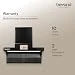 Beyond Appliances Orion 90cm Auto Clean Kitchen Chimney | 1600 CMH Suction | Filterless | Smart Touchscreen Display & Speaker | Baffle Plates | Touch Control | Black Finish.