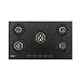 Hindware HAZEL 5B 86 | Full Brass Burner | Auto Ignition | Flame Guard Round Pan Support | Metal Knobs | 8 mm Toughened glass | Hob 5 Burners (Black)
