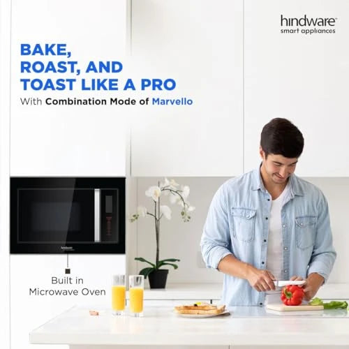 Hindware Smart Appliances Marvello 31L Microwave Oven | 6 Autocook Function | Microwave, Grill, Convection & Combination Mode | Digital Display | Touch Control | Child Lock with 1 Yr Warranty (Black)