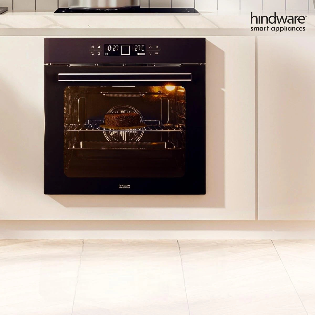 Hindware Smart Appliances Orcus 80L Built-In Oven | Touch Control with Digital Display | 12 Cooking Functions with Rotisserie | Convection & Grill Rack | Universal Pan | Child Lock with 1 Yr Warranty