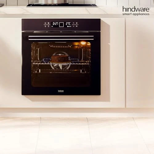 Hindware Smart Appliances Orcus 80L Built-In Oven | Touch Control with Digital Display | 12 Cooking Functions with Rotisserie | Convection & Grill Rack | Universal Pan | Child Lock with 1 Yr Warranty