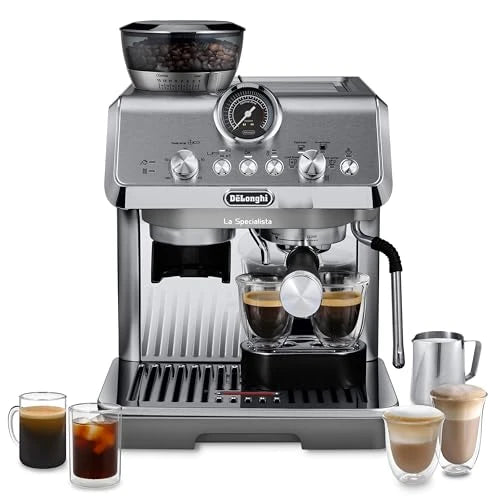 DeLonghi La Specialista Arte Professional Coffee Machine with Cold Brew, Original Italian Brand, Built In Grinder, Range of Hot & Cold Recipes, Professional Barista Kit Included, EC9255.M