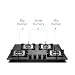 Glen 4 Burner Premium Hobtop 70 cm Built in Hob | Auto Ignition | Italian SABAF Double Ring Burners | 8 mm Toughened Glass Top | Black | 2 Years Standard & 5 Years Glass Warranty (1074SQHTIN70)