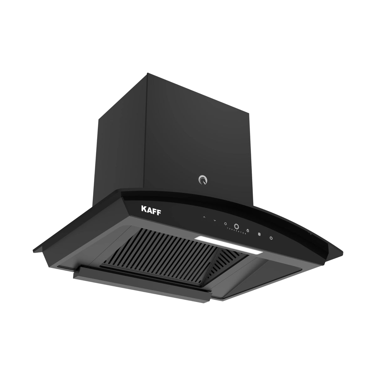 KAFF VASCO DC 60 (BLDC Motor) Filter-less Smart Auto Clean Slant Kitchen Chimney 60 CM with 1480 m3/hr Suction Capacity, Touch with 9 Speed Gesture Control, Intuitive Display Panel (Black)