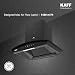 KAFF VASCO DC 60 (BLDC Motor) Filter-less Smart Auto Clean Slant Kitchen Chimney 60 CM with 1480 m3/hr Suction Capacity, Touch with 9 Speed Gesture Control, Intuitive Display Panel (Black)