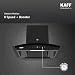 KAFF VASCO DC 60 (BLDC Motor) Filter-less Smart Auto Clean Slant Kitchen Chimney 60 CM with 1480 m3/hr Suction Capacity, Touch with 9 Speed Gesture Control, Intuitive Display Panel (Black)