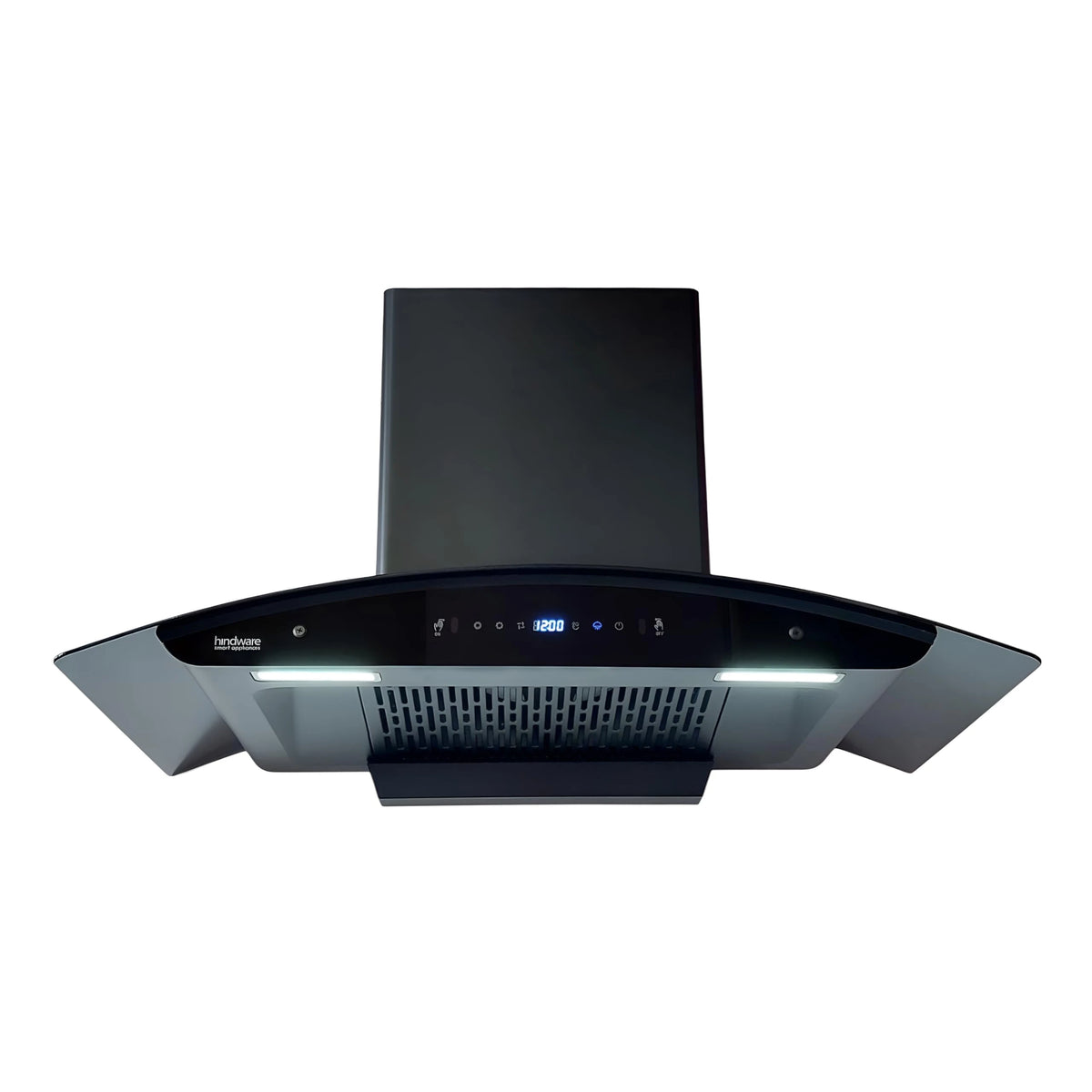 Hindware Viviana 90 | MaxX Suction 1450 m³/hr* | Filterless | BLDC Motor | Turbo Mode | Thermal Auto Clean Wall Mounted 90cm Chimney (Black)