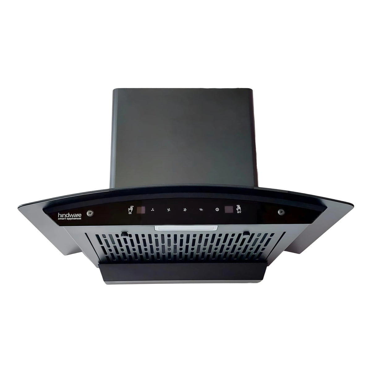 Hindware EVITA 60 | Suction:1200 m³/hr* | Filterless | 3 Speed Gesture Control | Thermal Auto Clean Wall Mounted 60cm Chimney (Black)