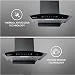 Hindware EVITA 60 | Suction:1200 m³/hr* | Filterless | 3 Speed Gesture Control | Thermal Auto Clean Wall Mounted 60cm Chimney (Black)