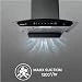 Hindware EVITA 60 | Suction:1200 m³/hr* | Filterless | 3 Speed Gesture Control | Thermal Auto Clean Wall Mounted 60cm Chimney (Black)