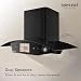 Beyond Appliances Asteria 90cm Auto Clean Kitchen Chimney | 1408 CMH Suction | Filterless | Curved Glass | Smart Screen & Speakers | Touch Control | Black Finish