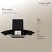 Beyond Appliances Asteria 90cm Auto Clean Kitchen Chimney | 1408 CMH Suction | Filterless | Curved Glass | Smart Screen & Speakers | Touch Control | Black Finish