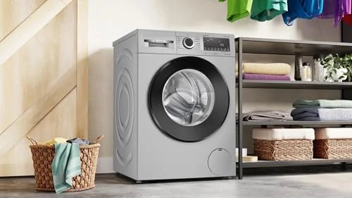Bosch 7 kg 5 Star 1200 rpm Series 4 Front Load washing machine (2024 Model, WGA1220SIN Silver)