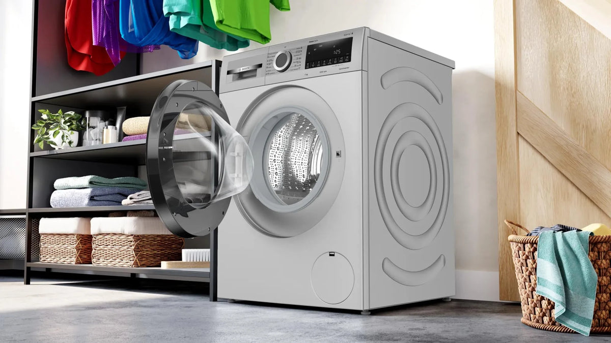 Bosch 7 kg 5 Star 1200 rpm Series 4 Front Load washing machine (2024 Model, WGA1220SIN Silver)