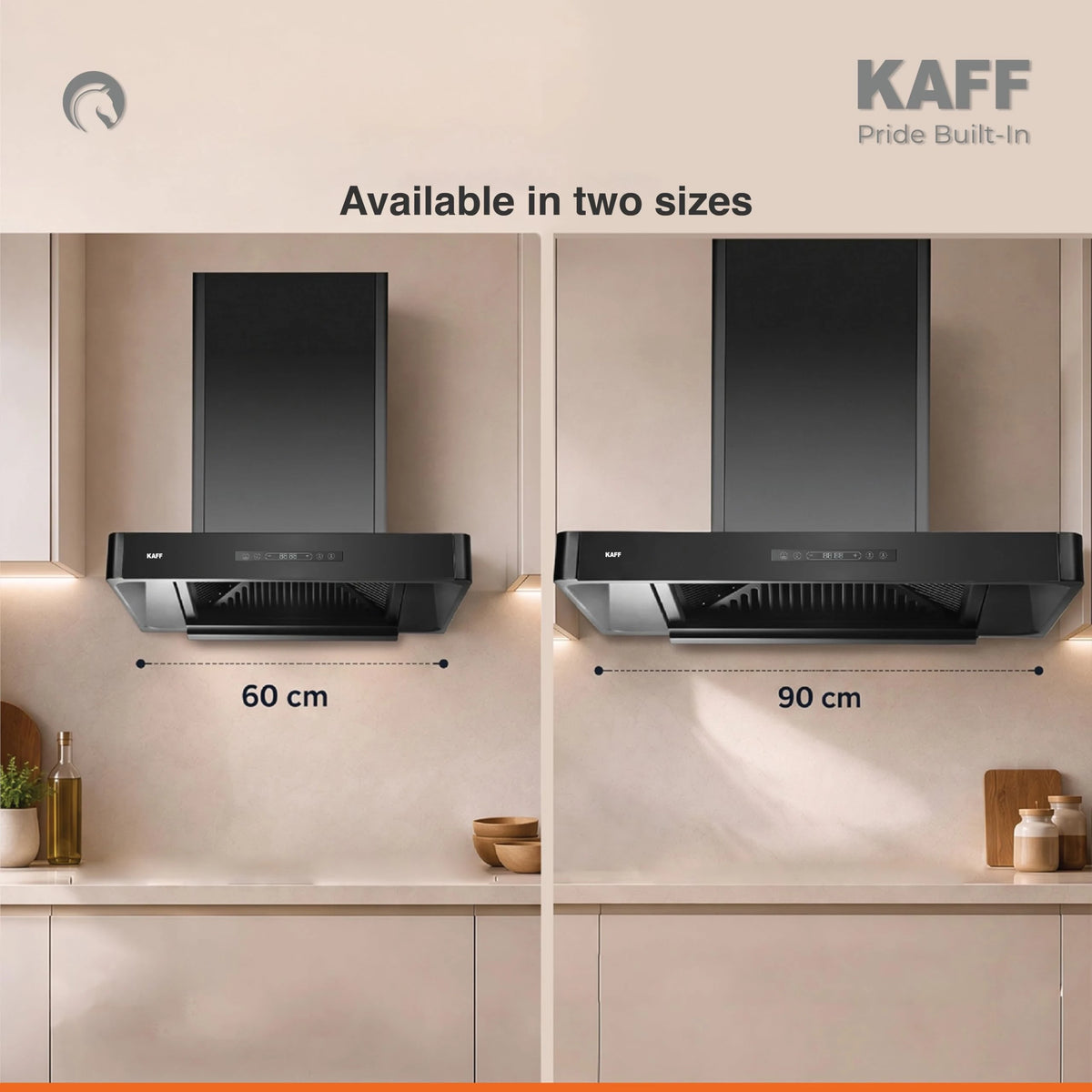 KAFF 90cm T-Shape BLDC Chimney, Installation Kit Included, KET 90B-DC