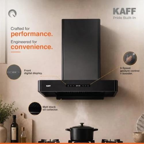 KAFF 60cm T-Shape BLDC Chimney, Installation Kit Included, KET 60B-DC