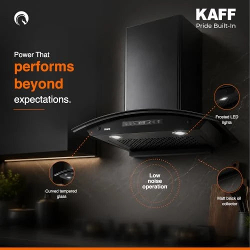 KAFF 60cm Curved BLDC Chimney, Installation Kit Included, KEC 60A-DC