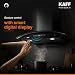 KAFF 60cm Curved BLDC Chimney, Installation Kit Included, KEC 60A-DC