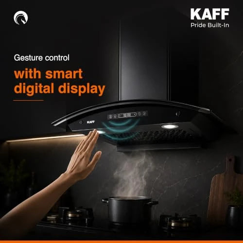 KAFF 60cm Curved BLDC Chimney, Installation Kit Included, KEC 60A-DC