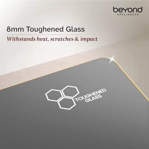 Beyond Appliances Altair 4 Burner Smart Glass Hobtop Gas Stove | Auto Ignition | Digital Timer | Flame Failure Device | Jumbo Burner | Toughened Glass | LPG & PNG Compatible