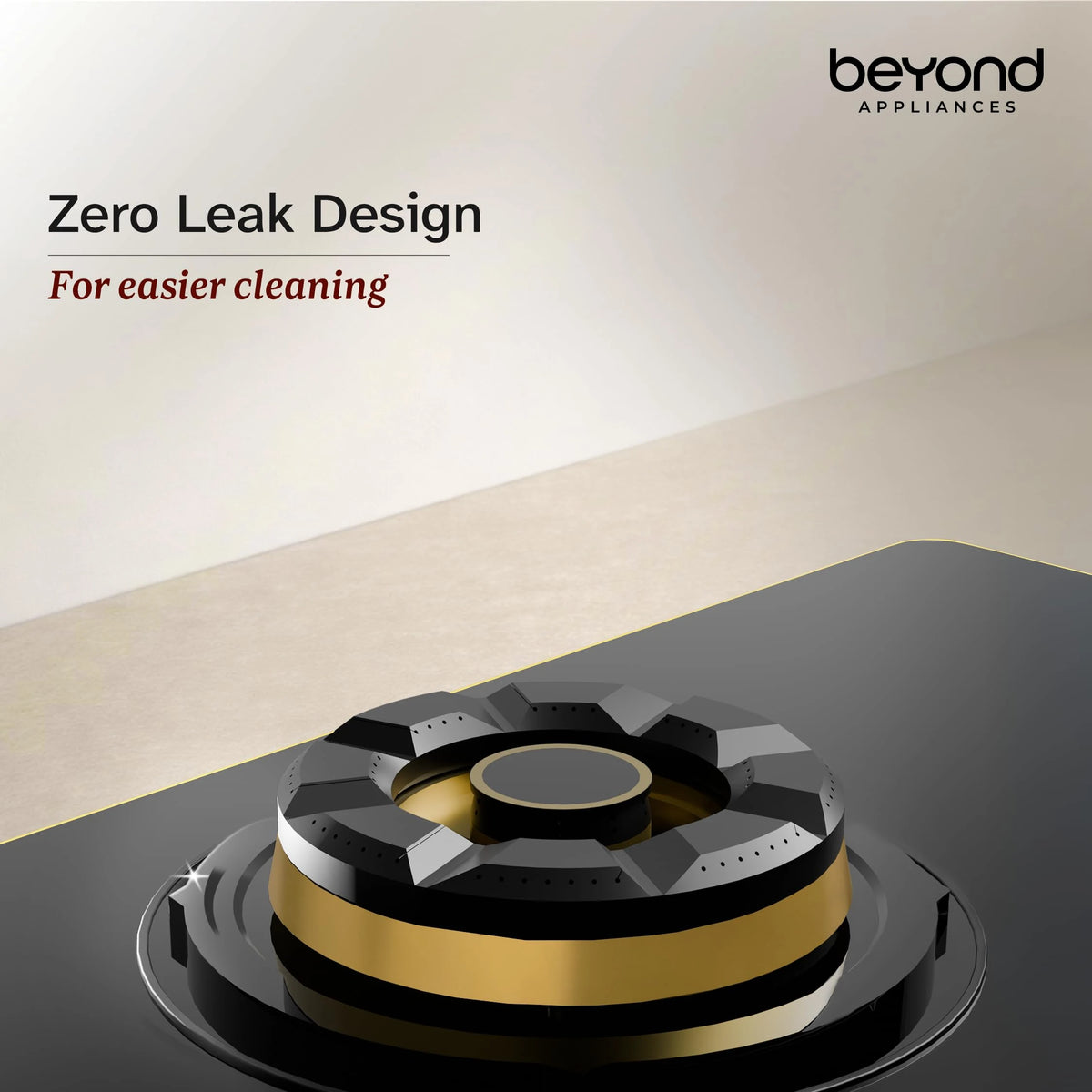 Beyond Appliances Altair 4 Burner Smart Glass Hobtop Gas Stove | Auto Ignition | Digital Timer | Flame Failure Device | Jumbo Burner | Toughened Glass | LPG & PNG Compatible