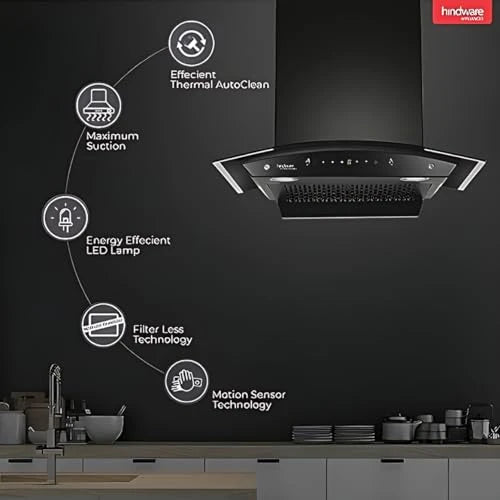 HINDWARE DIVINA NEO 60 (1200m³/hr) AUTOCLEAN CHIMNEY WITH MOTION SENSOR AND TOUCH CONTROL (LAUNCH YEAR 2024)