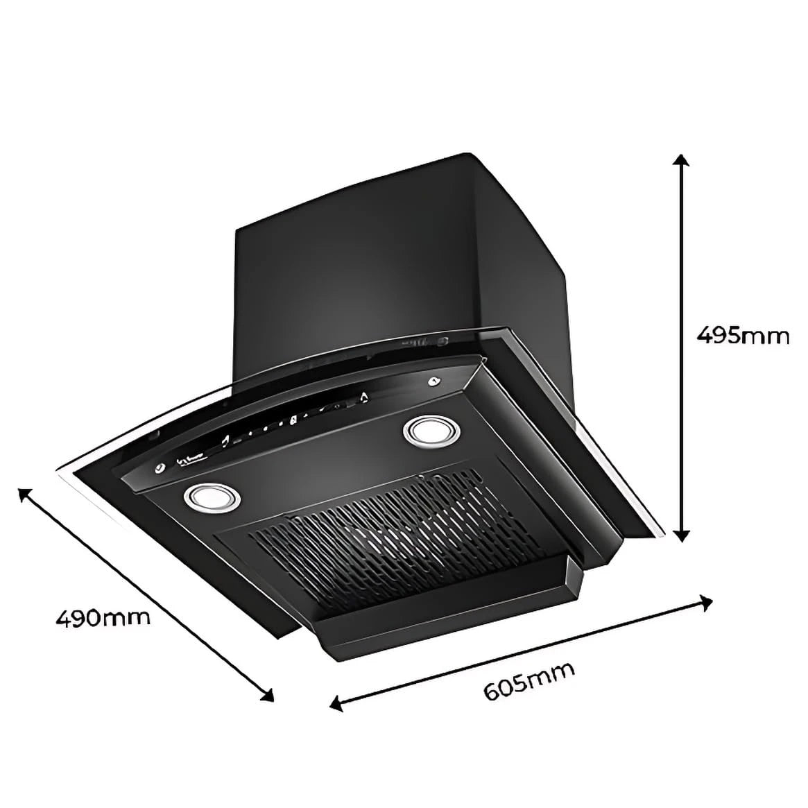 HINDWARE DIVINA NEO 60 (1200m³/hr) AUTOCLEAN CHIMNEY WITH MOTION SENSOR AND TOUCH CONTROL (LAUNCH YEAR 2024)