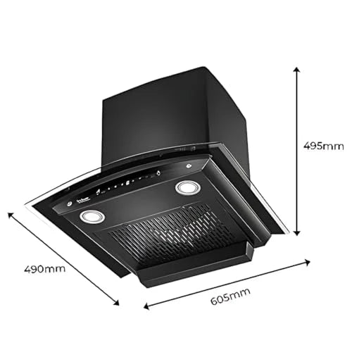HINDWARE DIVINA NEO 60 (1200m³/hr) AUTOCLEAN CHIMNEY WITH MOTION SENSOR AND TOUCH CONTROL (LAUNCH YEAR 2024)