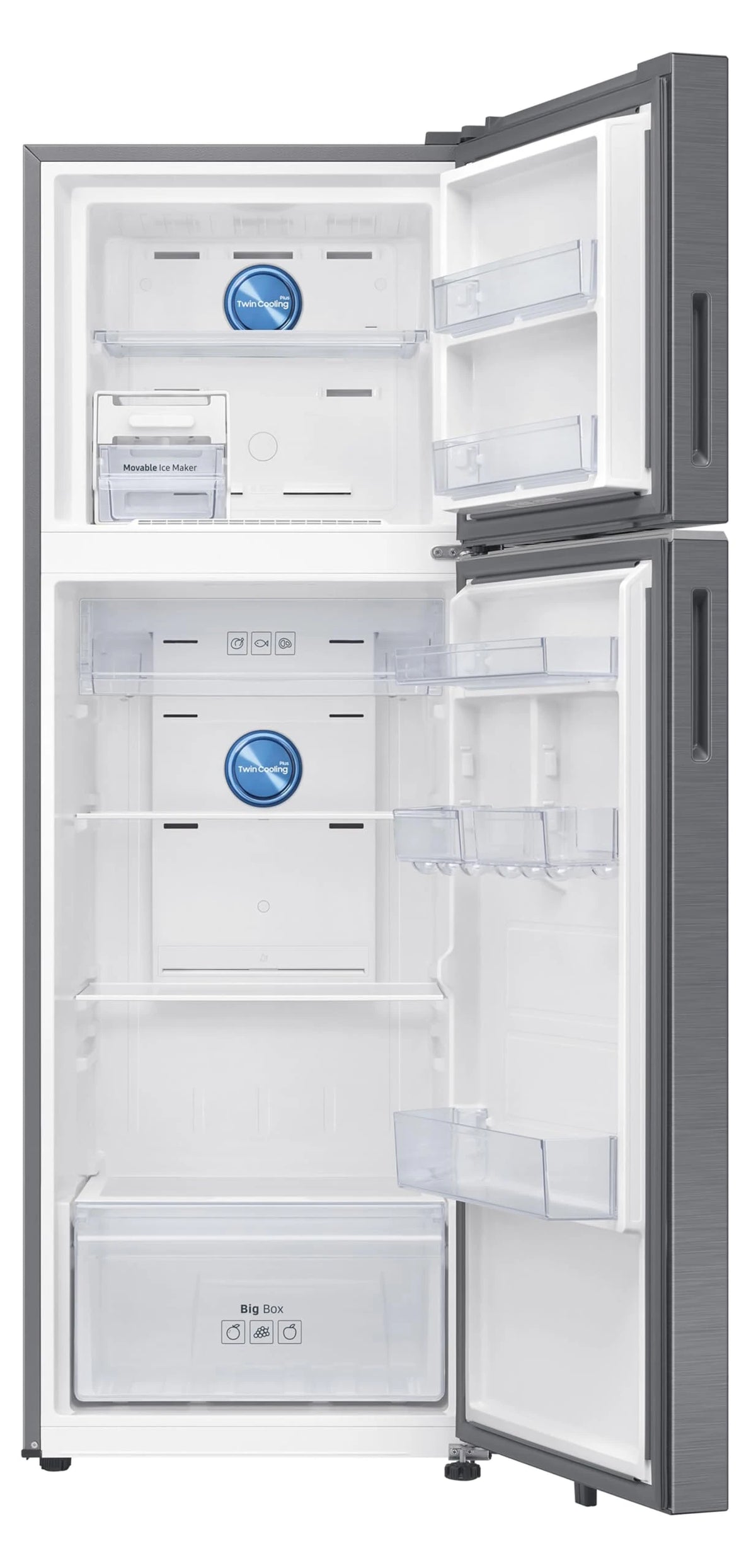 Samsung 350 L, 2 Star, Convertible 5-in-1, Digital Inverter, Frost Free Double Door, WiFi Enabled Bespoke AI Refrigerator (RT38DG5A2BS8HL, Elegant Inox, Silver)