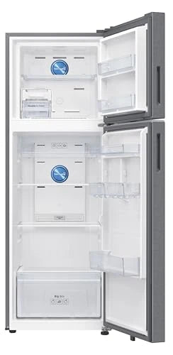 Samsung 350 L, 3 Star, Convertible 5-in-1, Digital Inverter, Frost Free Double Door, WiFi Enabled Bespoke AI Refrigerator (RT38DG5A4DSLHL, Real Steel, Silver)
