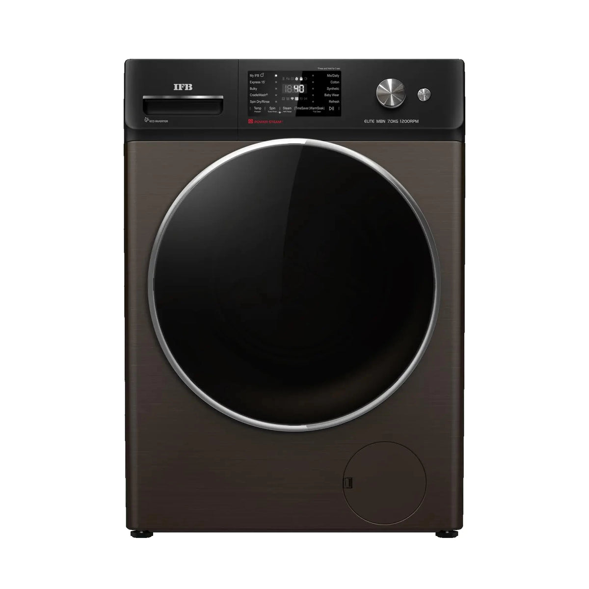 IFB 7 kg Fully Automatic Front Loading Washing Machine, Mocha Hairline Finish, ELITE MBN 7012HK
