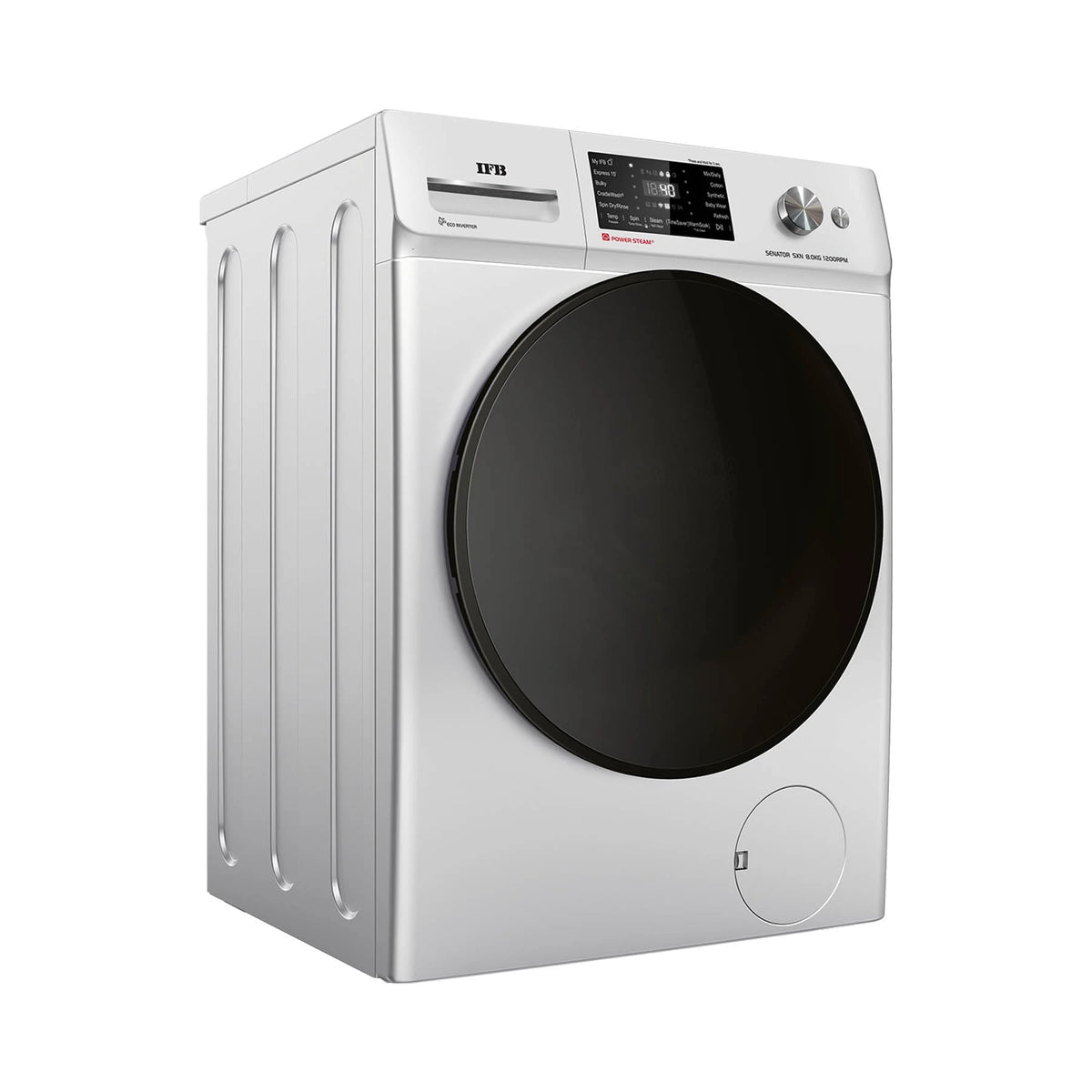 IFB 8 Kg 5 Star Powered by AI with 9 Swirl Wash, Fully Automatic Front Load Washing Machine (Senator SXN 8012K,Steam Refresh Program with Eco Inverter, Senator SXN 8012K, 2024)