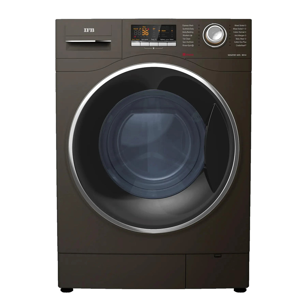 IFB 8 Kg 5 Star Front Load Washing Machine 2X Power Steam (SENATOR PLUS MXS,1400 RPM Mocha, In-built Heater, 4 years Comprehensive Warranty)
