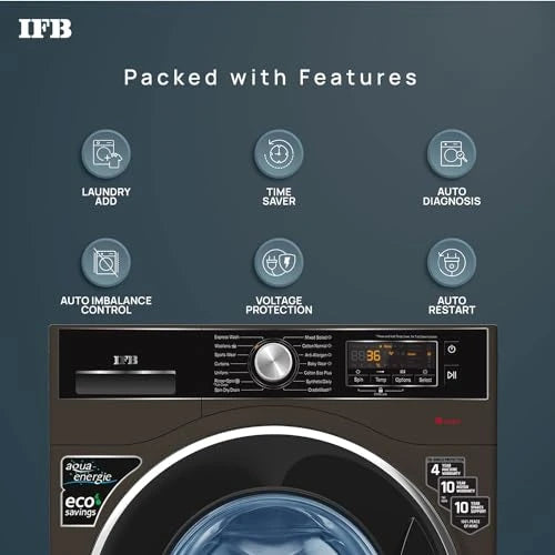 IFB 8 Kg 5 Star Front Load Washing Machine 2X Power Steam (SENATOR PLUS MXS,1400 RPM Mocha, In-built Heater, 4 years Comprehensive Warranty)