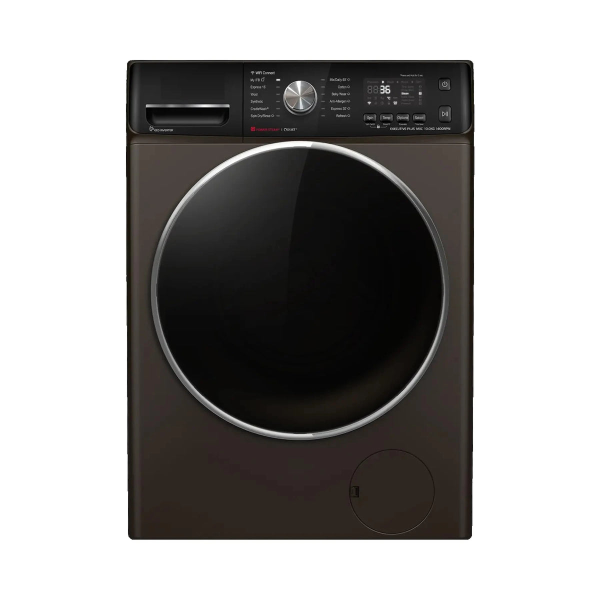 IFB 10Kg 5 Star with Deep Clean Oxyjet Technology, AI Powered, Wi-Fi, Fully Automatic Front Load Washing Machine (EXECUTIVE PLUS MXC 1014 SSL, Steam Refresh Program with Eco Inverter, Mocha, 2024)